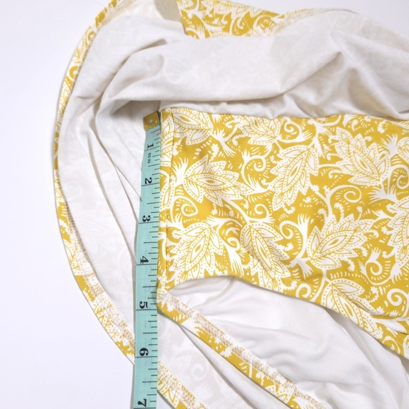 LOFT Yellow paisley beach side tie sarong swim bottoms NWT size Xs - Picture 6 of 10